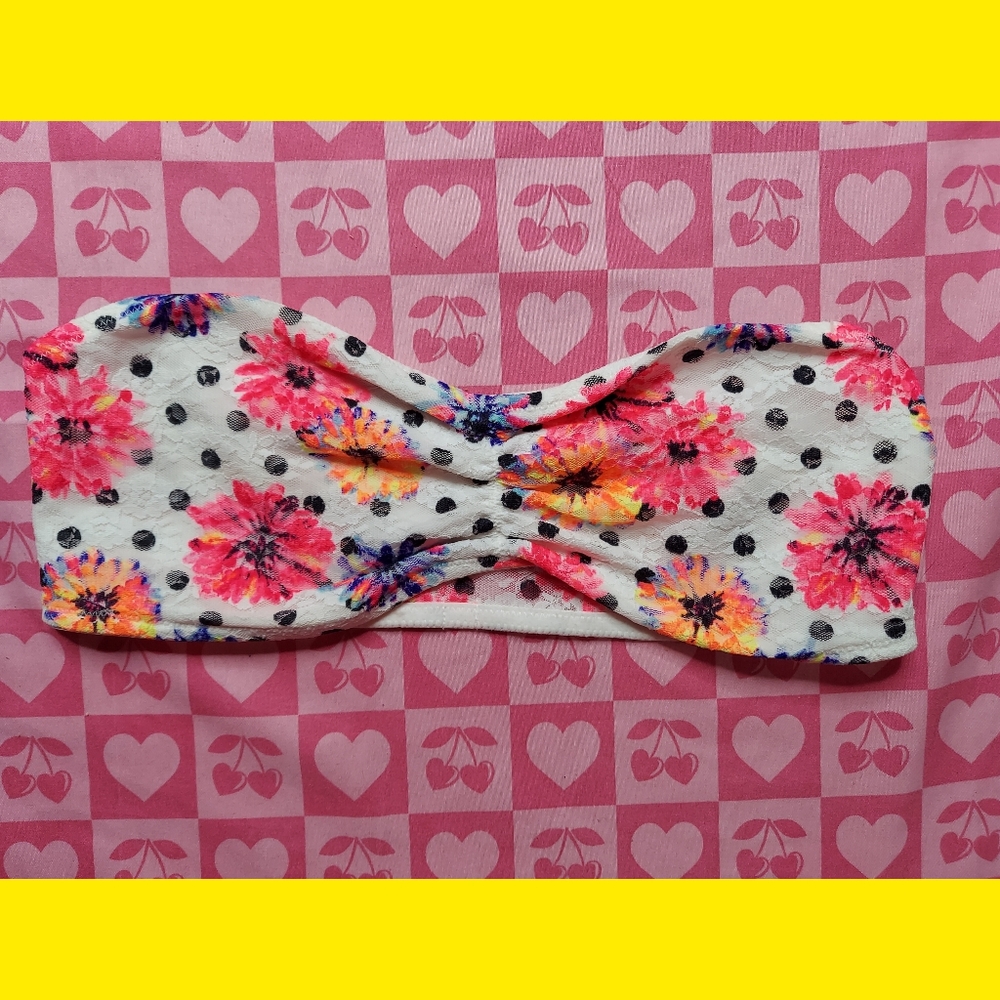 Victorias Secret PINK Floral Strapless Sports Bra